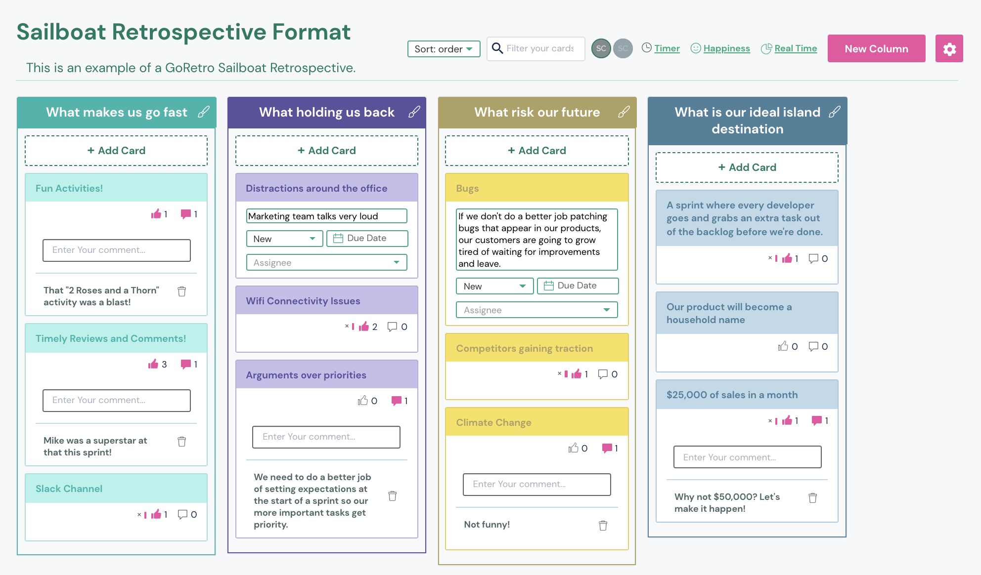 Sailboat Retrospective Format Free Template Infographic GoRetro